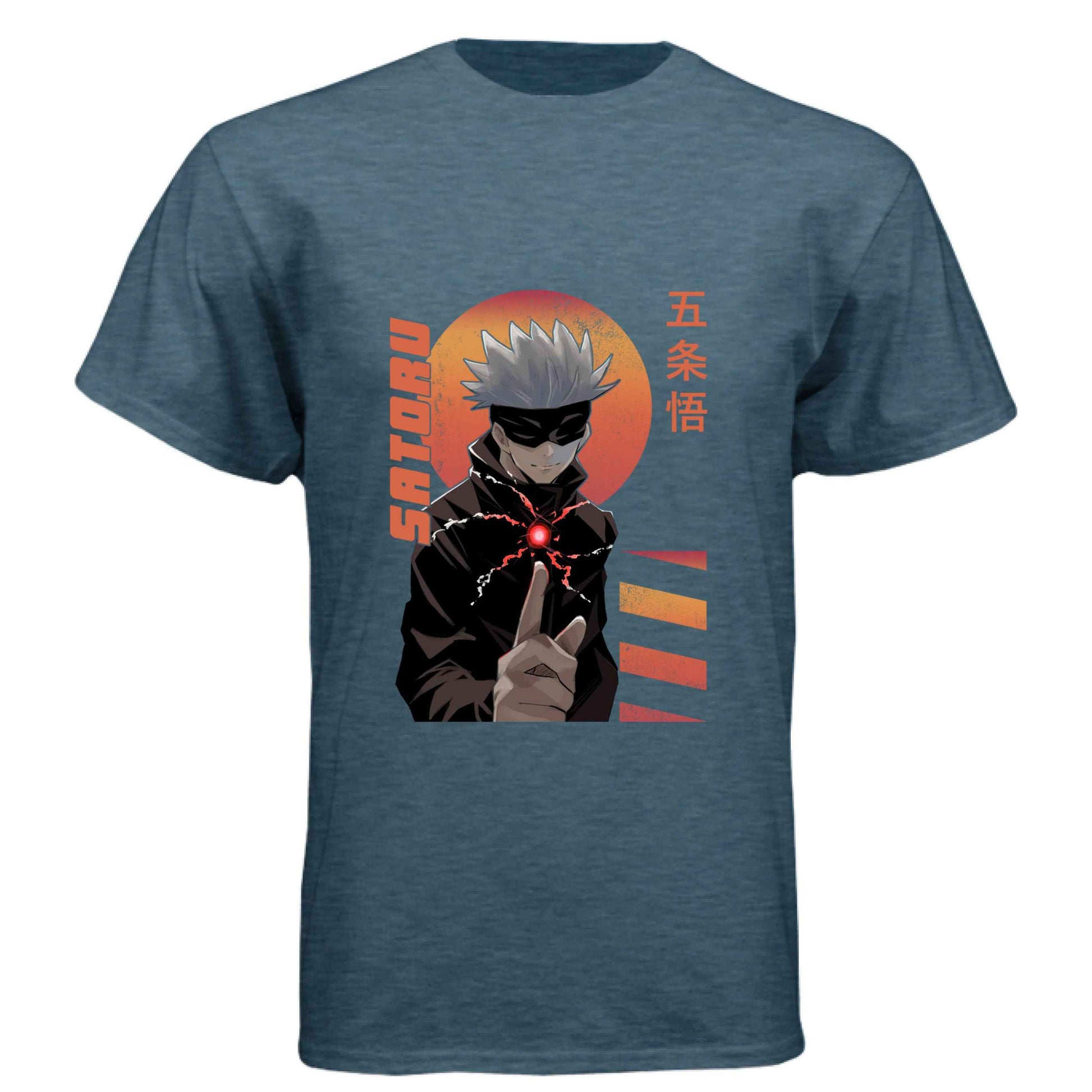 Jujutsu Kaisen Satoru Gojo T-Shirt - Infinity Technique Sunset Portrait Design | Premium Unisex Triblend Tee