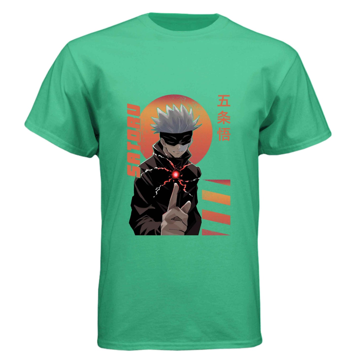 Jujutsu Kaisen Satoru Gojo T-Shirt - Infinity Technique Sunset Portrait Design | Premium Unisex Triblend Tee