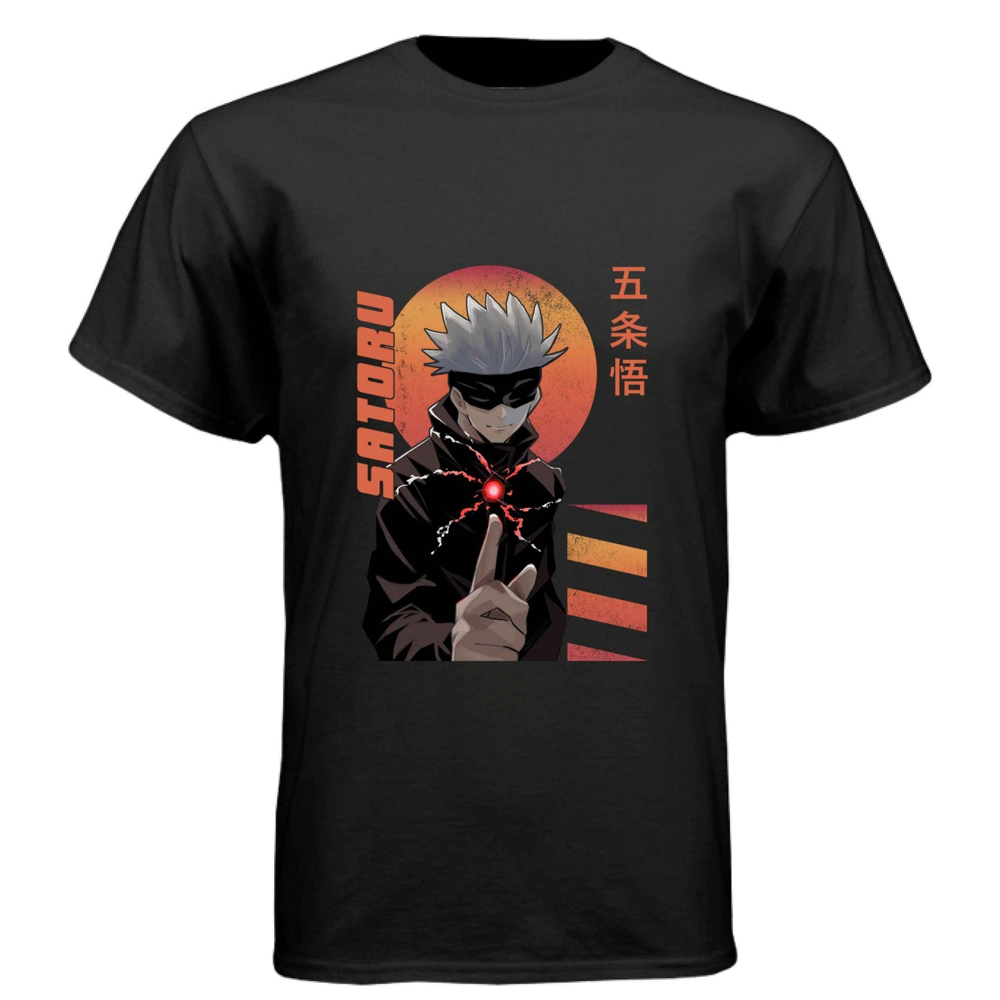 Jujutsu Kaisen Satoru Gojo T-Shirt - Infinity Technique Sunset Portrait Design | Premium Unisex Triblend Tee