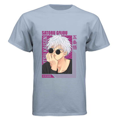 Jujutsu Kaisen Satoru Gojo T-Shirt - Casual Sunglasses Playful Pose Design | Premium Unisex Triblend Tee