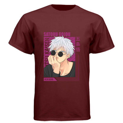Jujutsu Kaisen Satoru Gojo T-Shirt - Casual Sunglasses Playful Pose Design | Premium Unisex Triblend Tee