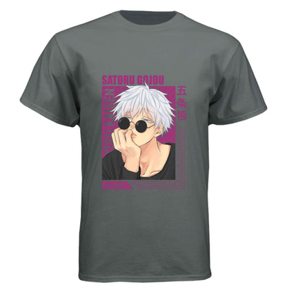 Jujutsu Kaisen Satoru Gojo T-Shirt - Casual Sunglasses Playful Pose Design | Premium Unisex Triblend Tee