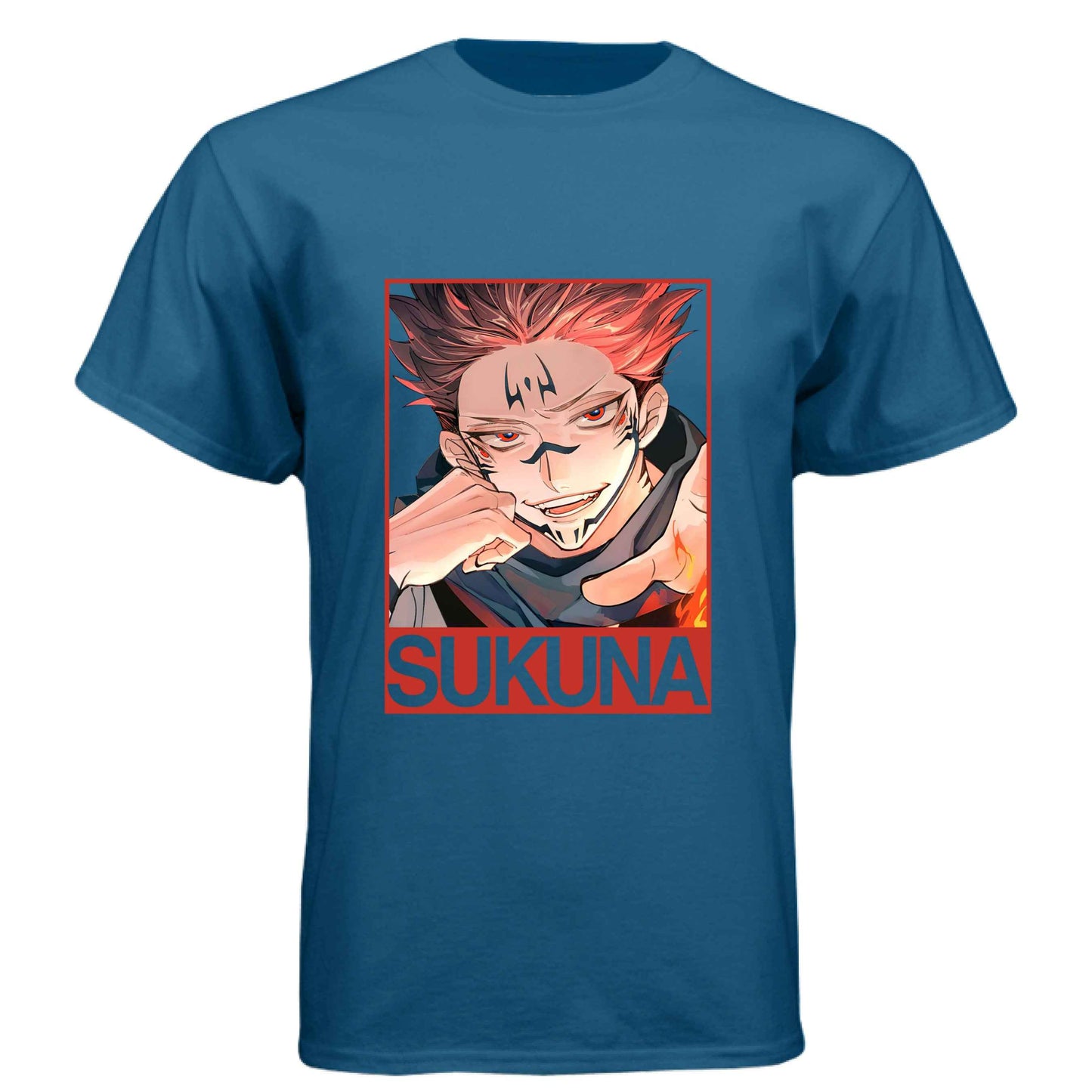 Jujutsu Kaisen Sukuna T-Shirt - King of Curses Menacing Grin Design | Premium Unisex Triblend Tee