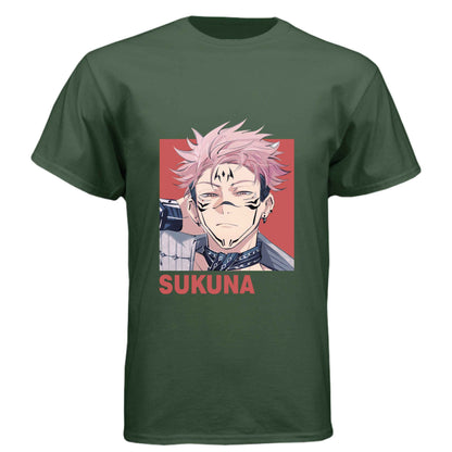 Jujutsu Kaisen Sukuna T-Shirt - Vessel Form Portrait Design | Premium Unisex Triblend Tee