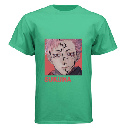 Jujutsu Kaisen Sukuna T-Shirt - Split Vessel & True Form Portrait Design | Premium Unisex Triblend Tee