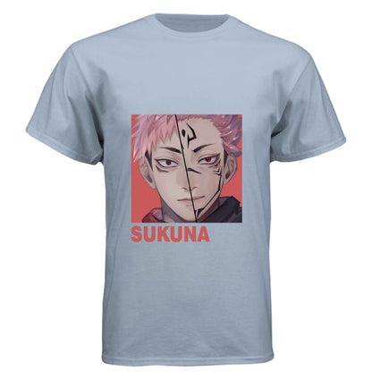 Jujutsu Kaisen Sukuna T-Shirt - Split Vessel & True Form Portrait Design | Premium Unisex Triblend Tee