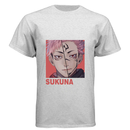 Jujutsu Kaisen Sukuna T-Shirt - Split Vessel & True Form Portrait Design | Premium Unisex Triblend Tee