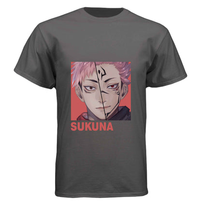 Jujutsu Kaisen Sukuna T-Shirt - Split Vessel & True Form Portrait Design | Premium Unisex Triblend Tee