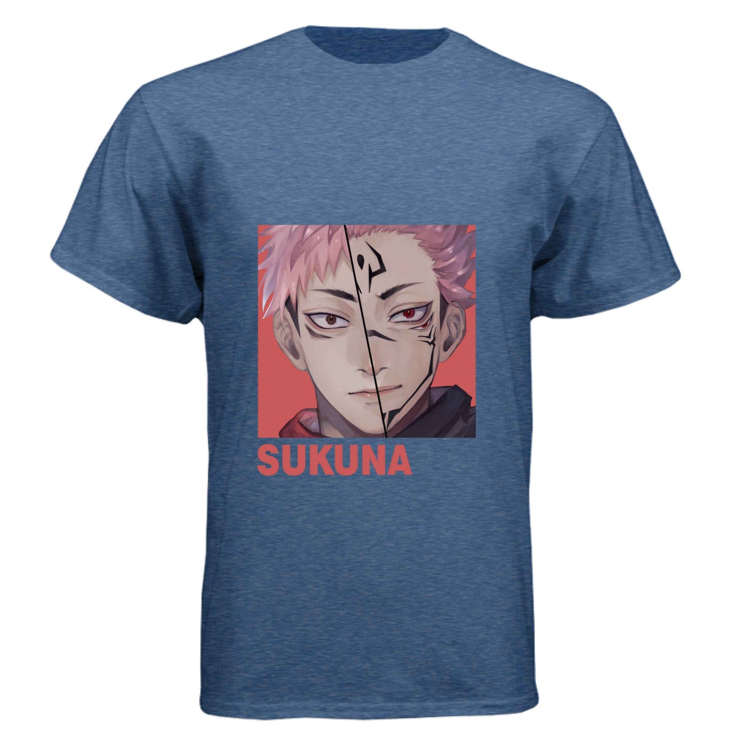 Jujutsu Kaisen Sukuna T-Shirt - Split Vessel & True Form Portrait Design | Premium Unisex Triblend Tee