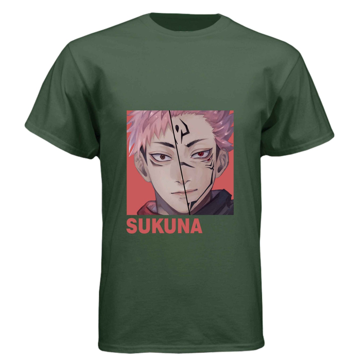 Jujutsu Kaisen Sukuna T-Shirt - Split Vessel & True Form Portrait Design | Premium Unisex Triblend Tee