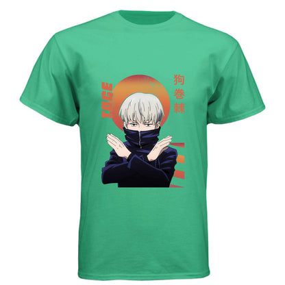 Jujutsu Kaisen Toge Inumaki T-Shirt - Cursed Speech Hand Sign Design | Premium Unisex Triblend Tee