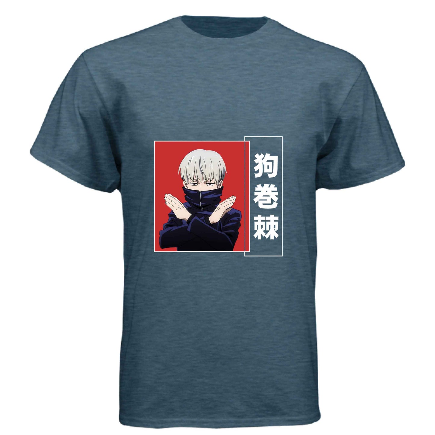 Jujutsu Kaisen Toge Inumaki T-Shirt - Red & Black Split Cursed Speech Design | Premium Unisex Triblend Tee