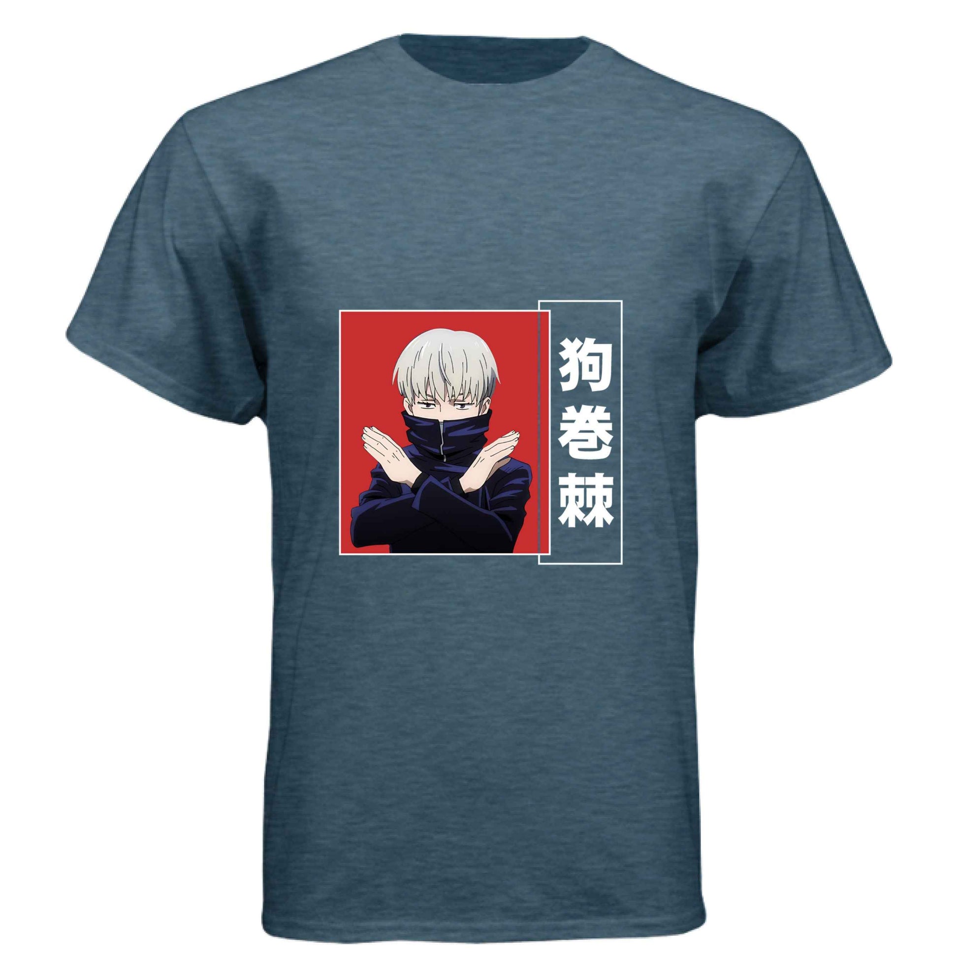 Jujutsu Kaisen Toge Inumaki T-Shirt - Red & Black Split Cursed Speech Design | Premium Unisex Triblend Tee