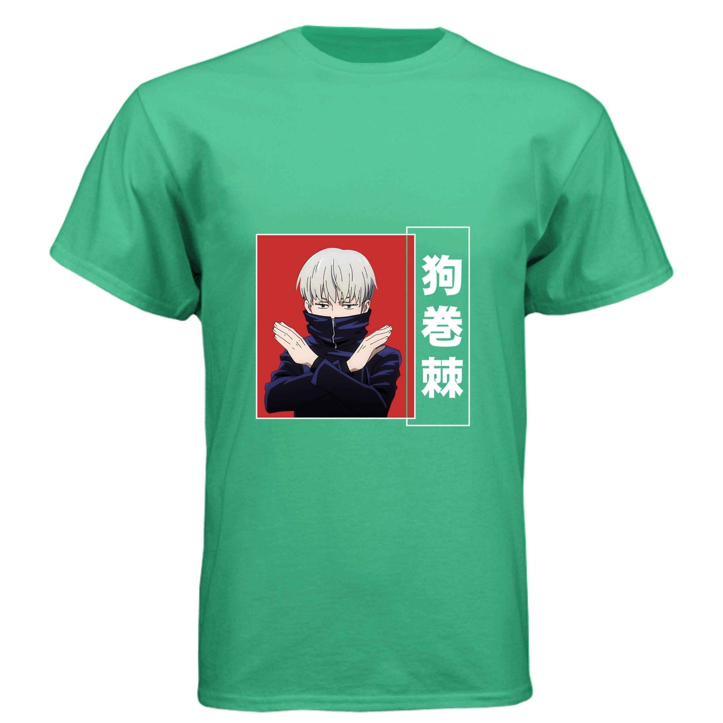Jujutsu Kaisen Toge Inumaki T-Shirt - Red & Black Split Cursed Speech Design | Premium Unisex Triblend Tee