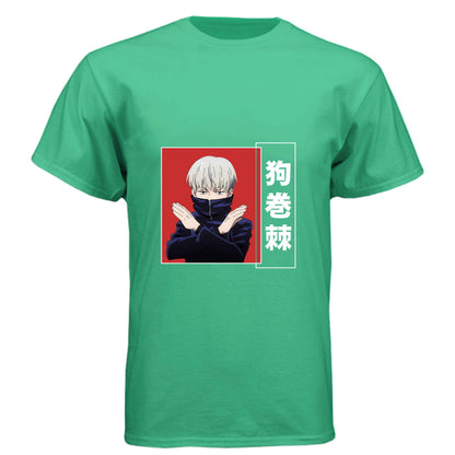 Jujutsu Kaisen Toge Inumaki T-Shirt - Red & Black Split Cursed Speech Design | Premium Unisex Triblend Tee