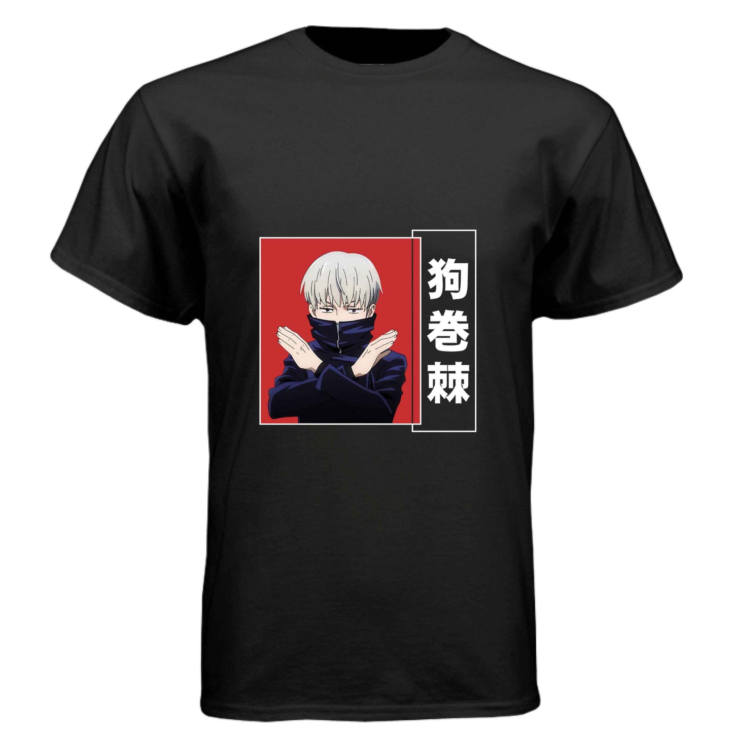 Jujutsu Kaisen Toge Inumaki T-Shirt - Red & Black Split Cursed Speech Design | Premium Unisex Triblend Tee