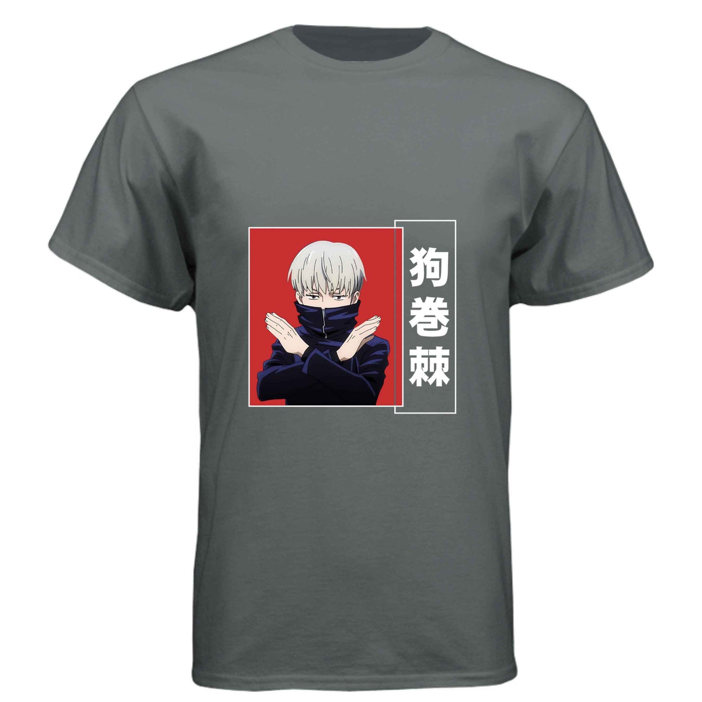 Jujutsu Kaisen Toge Inumaki T-Shirt - Red & Black Split Cursed Speech Design | Premium Unisex Triblend Tee