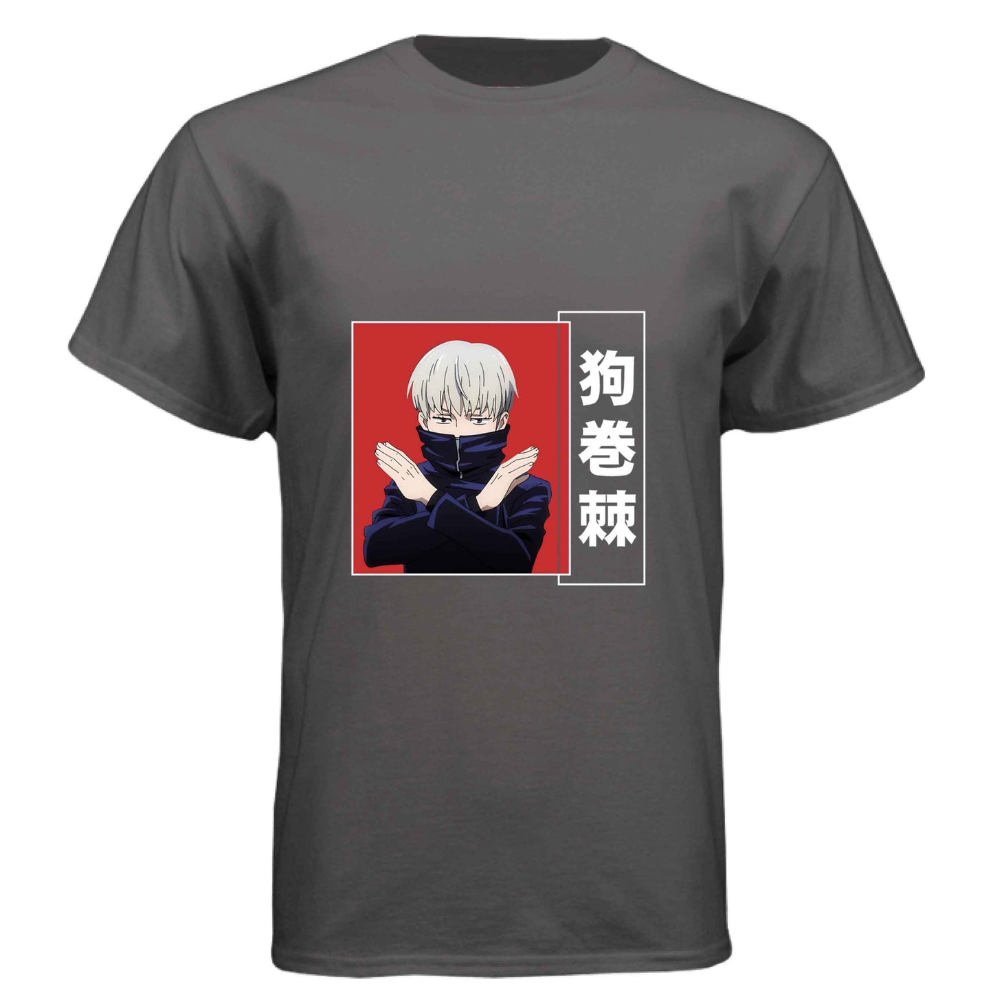 Jujutsu Kaisen Toge Inumaki T-Shirt - Red & Black Split Cursed Speech Design | Premium Unisex Triblend Tee