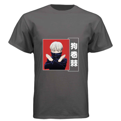 Jujutsu Kaisen Toge Inumaki T-Shirt - Red & Black Split Cursed Speech Design | Premium Unisex Triblend Tee