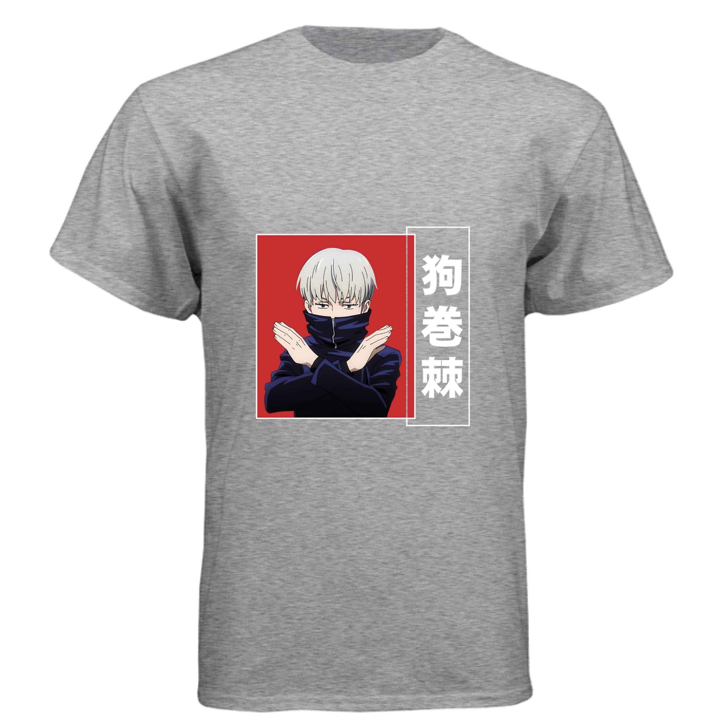 Jujutsu Kaisen Toge Inumaki T-Shirt - Red & Black Split Cursed Speech Design | Premium Unisex Triblend Tee