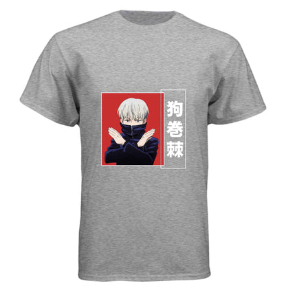 Jujutsu Kaisen Toge Inumaki T-Shirt - Red & Black Split Cursed Speech Design | Premium Unisex Triblend Tee