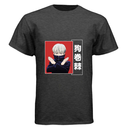 Jujutsu Kaisen Toge Inumaki T-Shirt - Red & Black Split Cursed Speech Design | Premium Unisex Triblend Tee