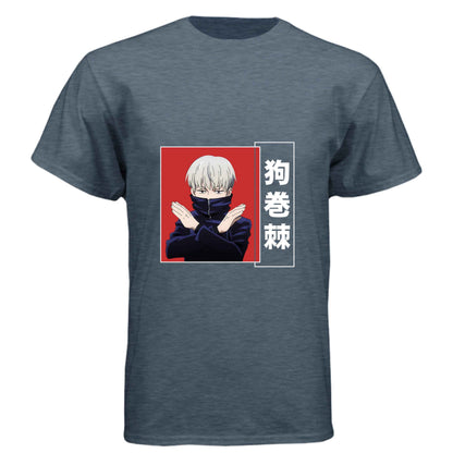 Jujutsu Kaisen Toge Inumaki T-Shirt - Red & Black Split Cursed Speech Design | Premium Unisex Triblend Tee