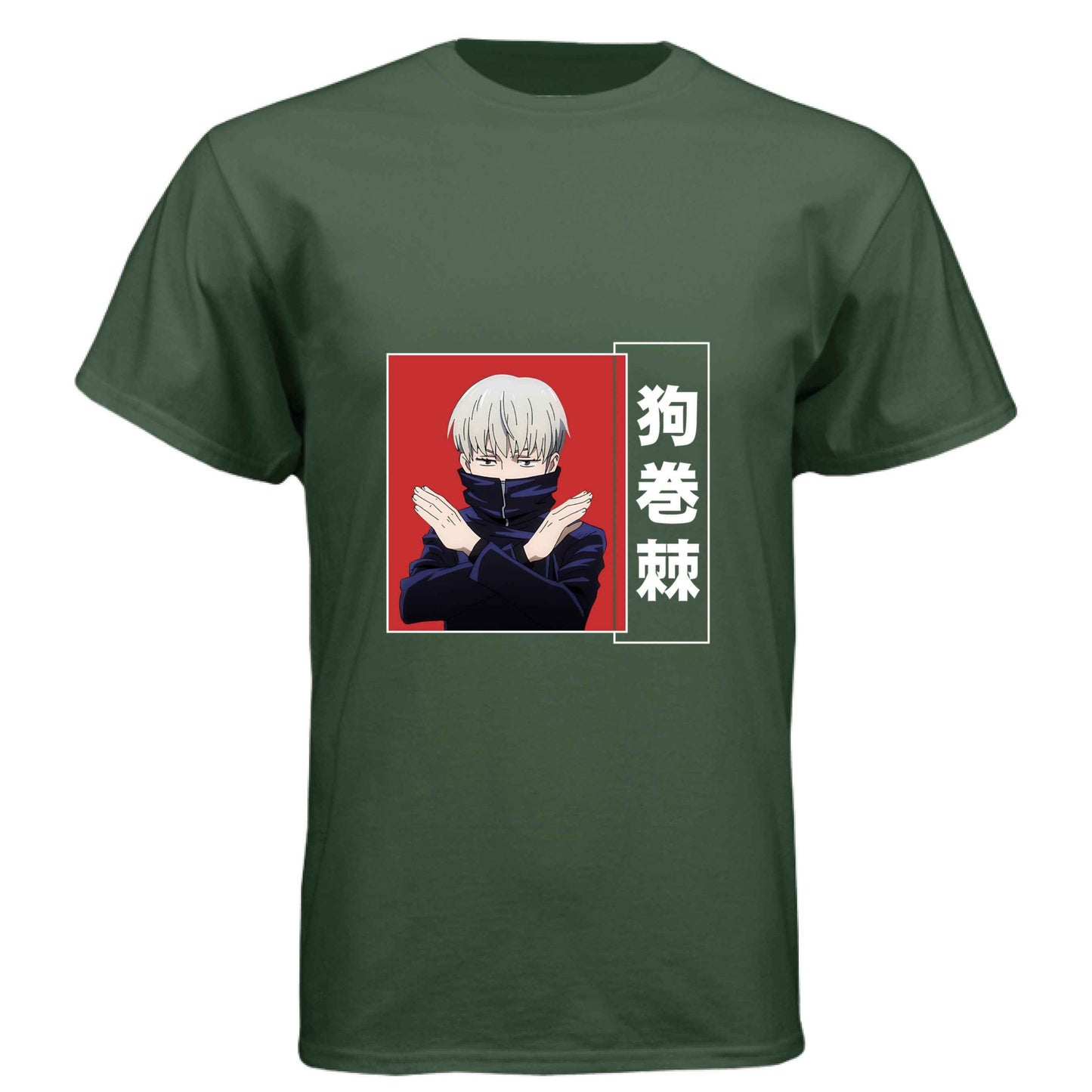 Jujutsu Kaisen Toge Inumaki T-Shirt - Red & Black Split Cursed Speech Design | Premium Unisex Triblend Tee