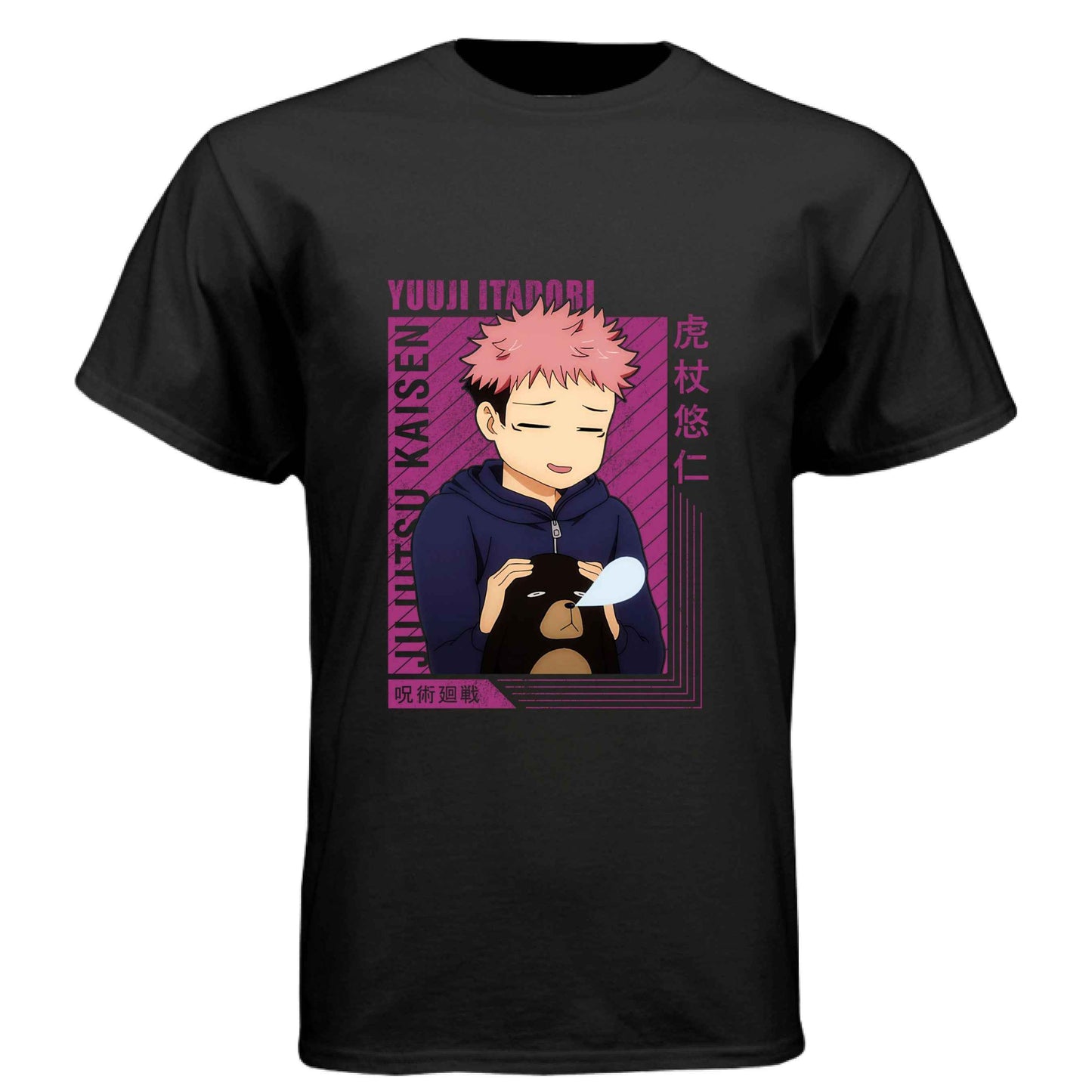 Jujutsu Kaisen Yuji Itadori T-Shirt - Wholesome Moment Stuffed Animal Design | Premium Unisex Triblend Tee