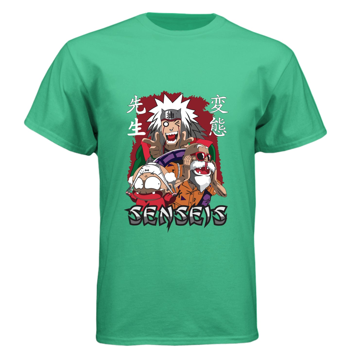 ENVY - FRONT Naruto Jiraiya anime t-shirt featuring Legendary Sannin with summoning toads design on unisex triblend fabric
