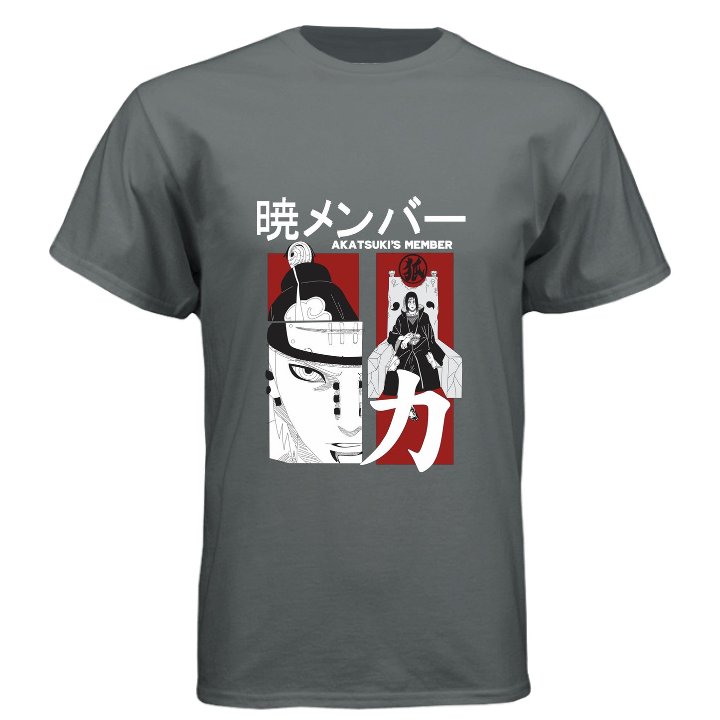 Vintage Heavy Metal - FRONT Naruto Pain Akatsuki leader anime t-shirt featuring Rinnegan multi-panel design on unisex triblend fabric
