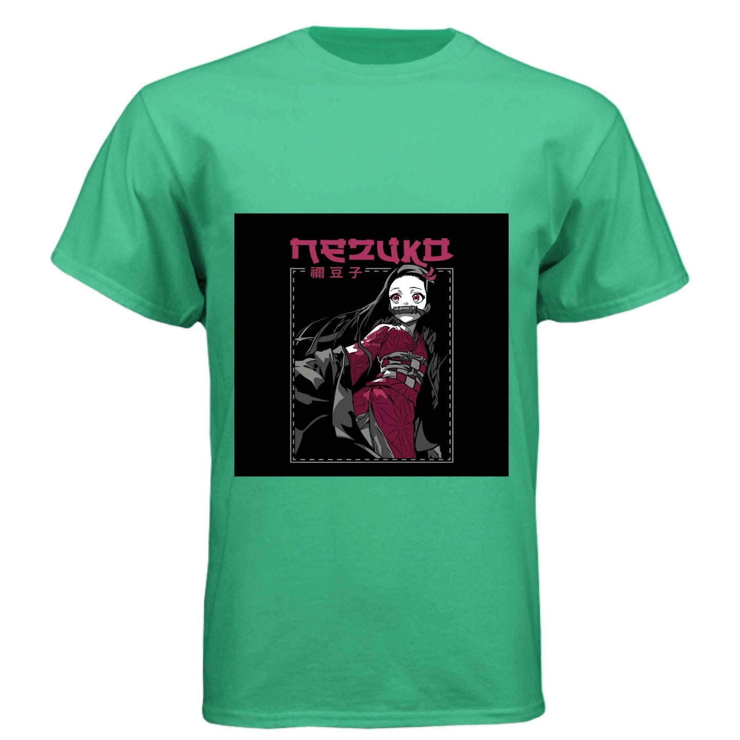 Demon Slayer Nezuko Kamado T-Shirt - Elegant Pink Kimono Portrait Design | Premium Unisex Triblend Tee
