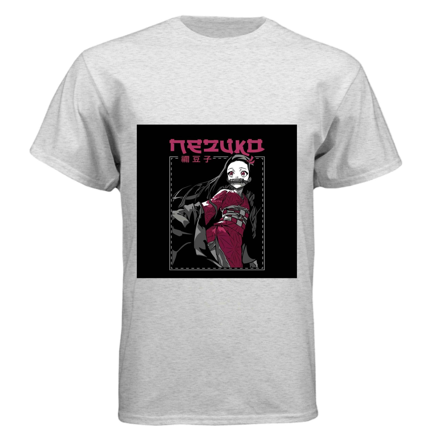 Demon Slayer Nezuko Kamado T-Shirt - Elegant Pink Kimono Portrait Design | Premium Unisex Triblend Tee