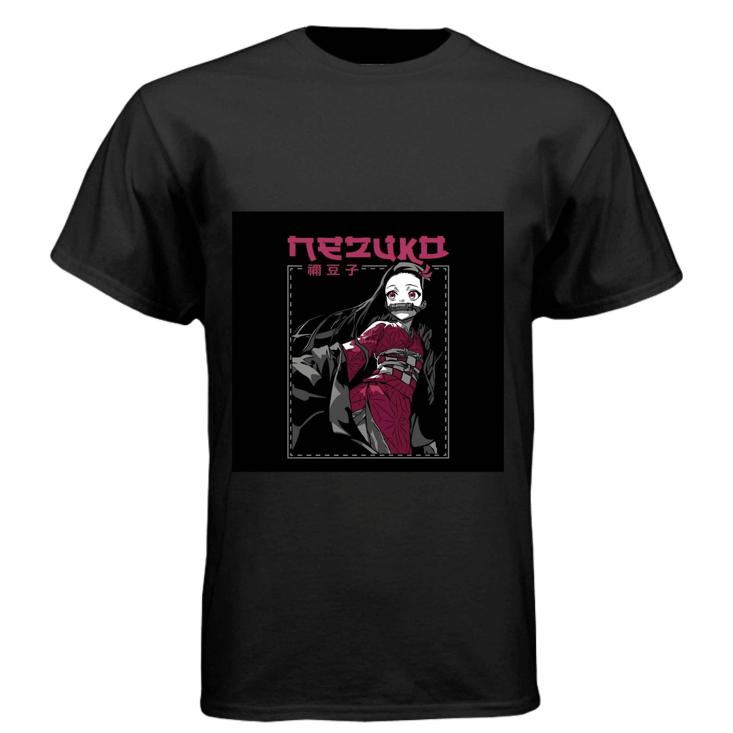Demon Slayer Nezuko Kamado T-Shirt - Elegant Pink Kimono Portrait Design | Premium Unisex Triblend Tee