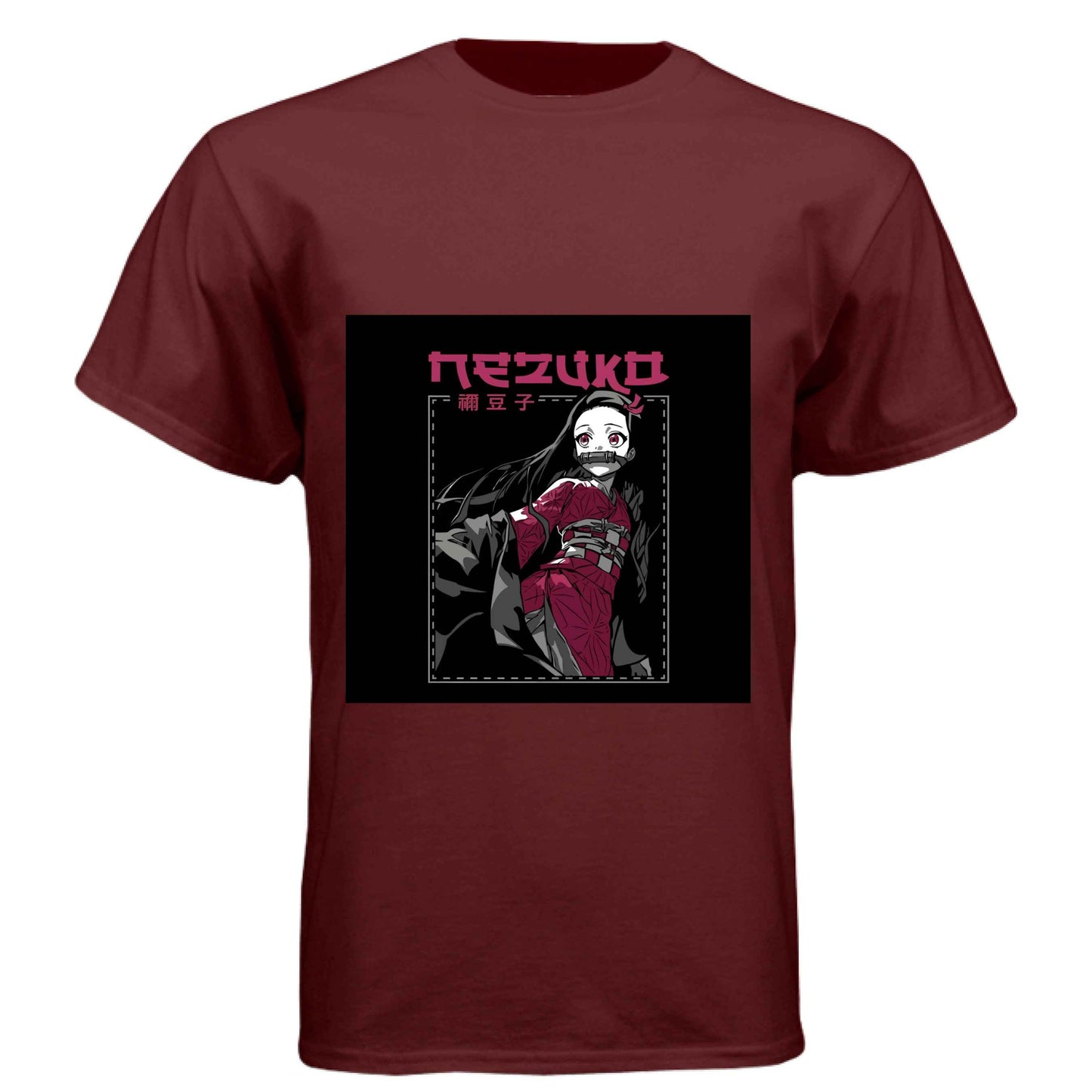 Demon Slayer Nezuko Kamado T-Shirt - Elegant Pink Kimono Portrait Design | Premium Unisex Triblend Tee