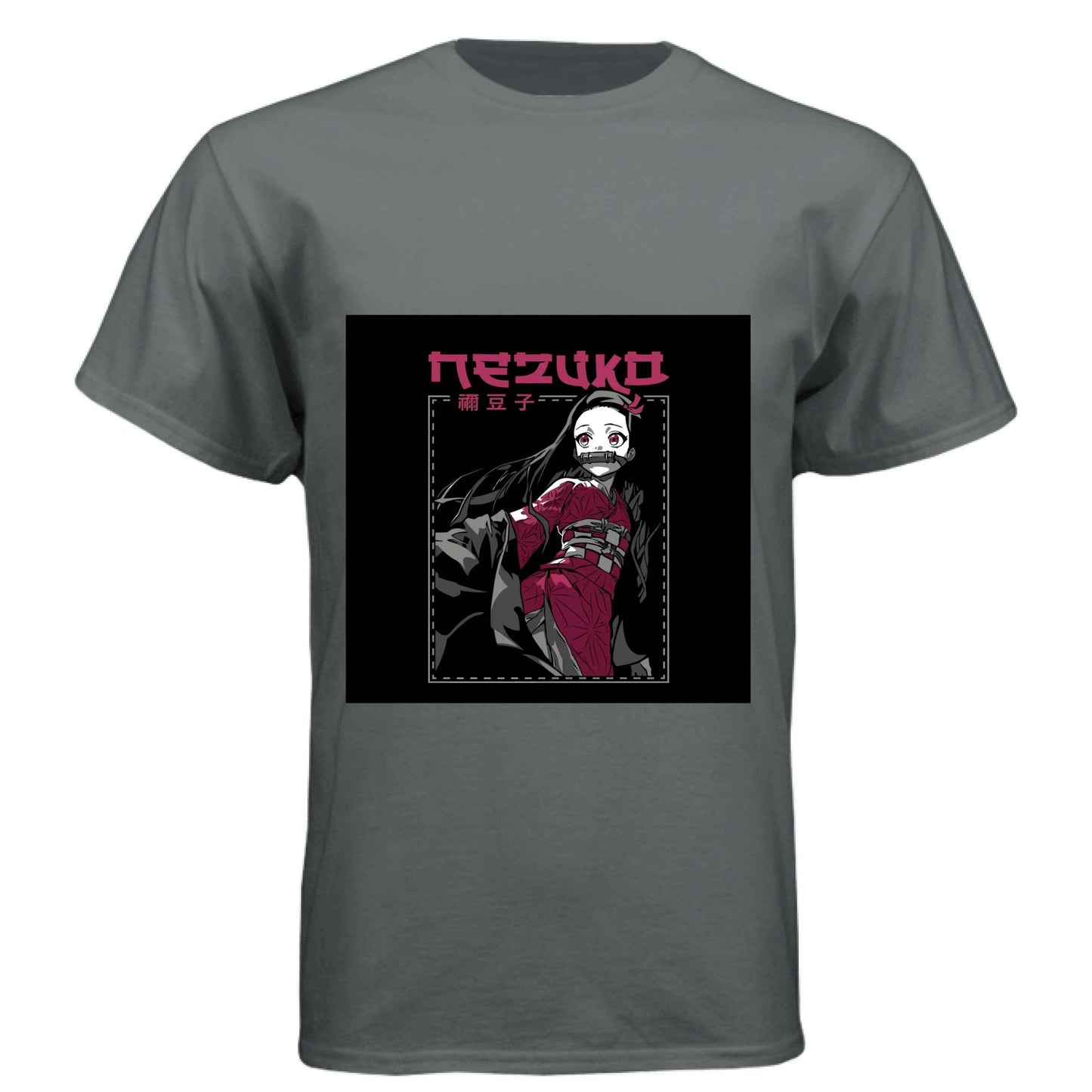 Demon Slayer Nezuko Kamado T-Shirt - Elegant Pink Kimono Portrait Design | Premium Unisex Triblend Tee
