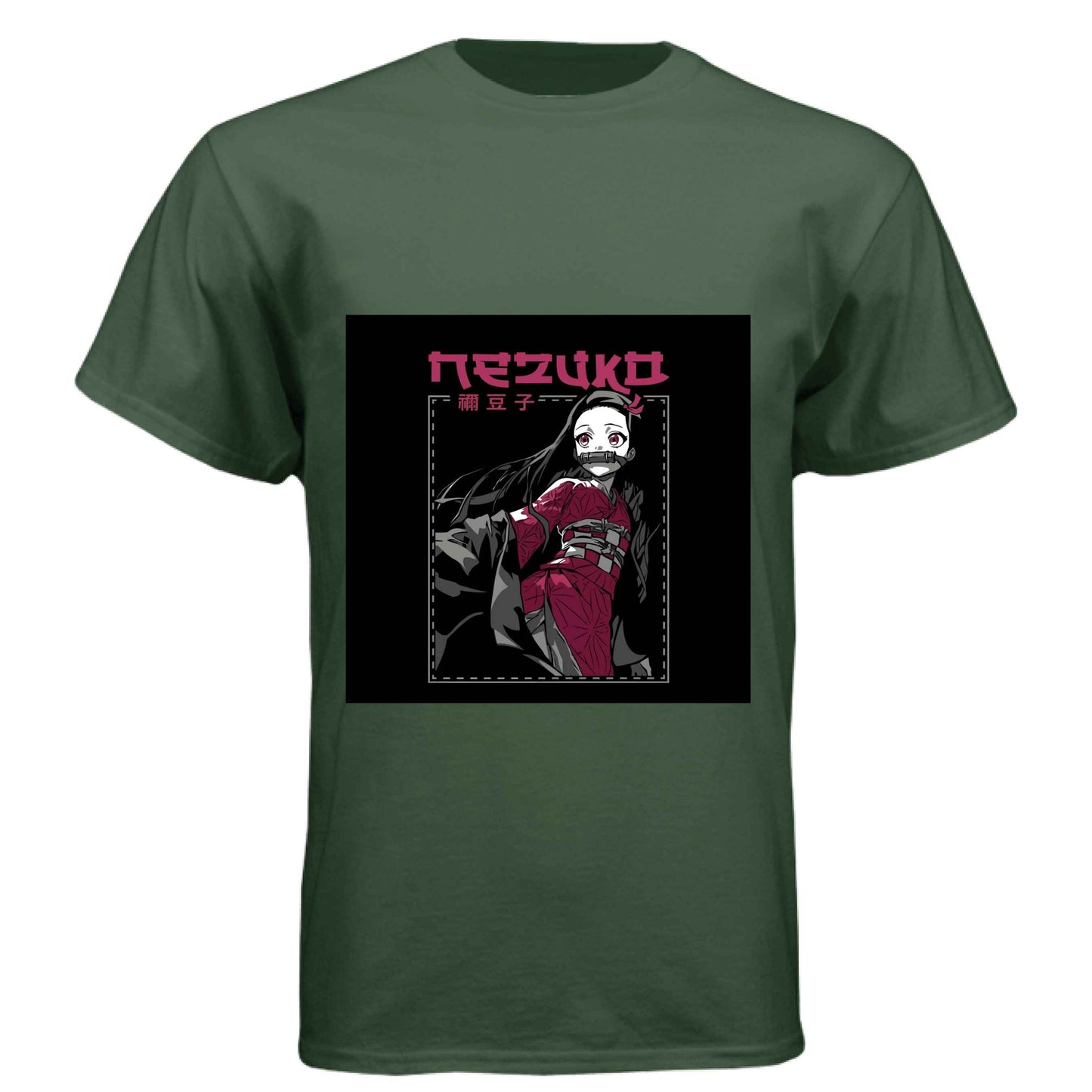 Demon Slayer Nezuko Kamado T-Shirt - Elegant Pink Kimono Portrait Design | Premium Unisex Triblend Tee