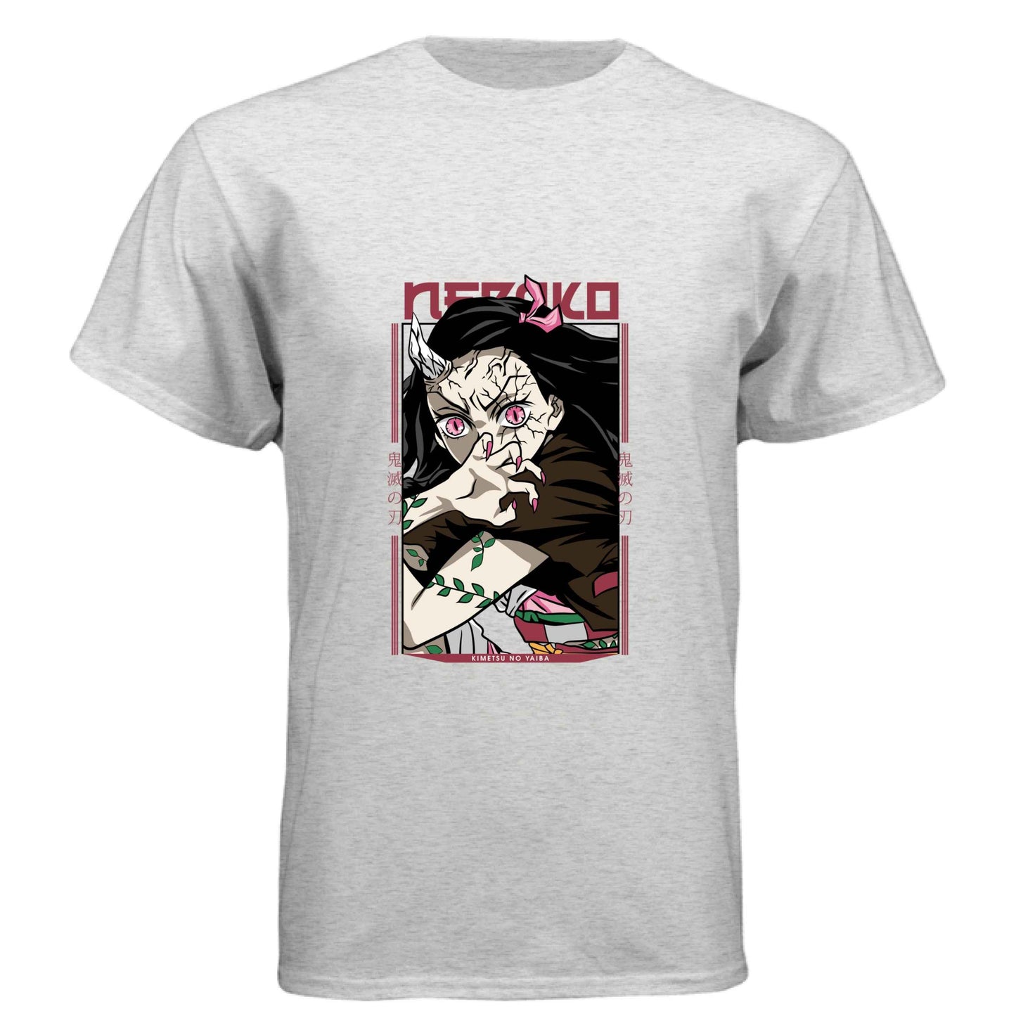 Demon Slayer Nezuko Kamado T-Shirt - Awakened Demon Form Vine Pattern Design | Premium Unisex Triblend Tee