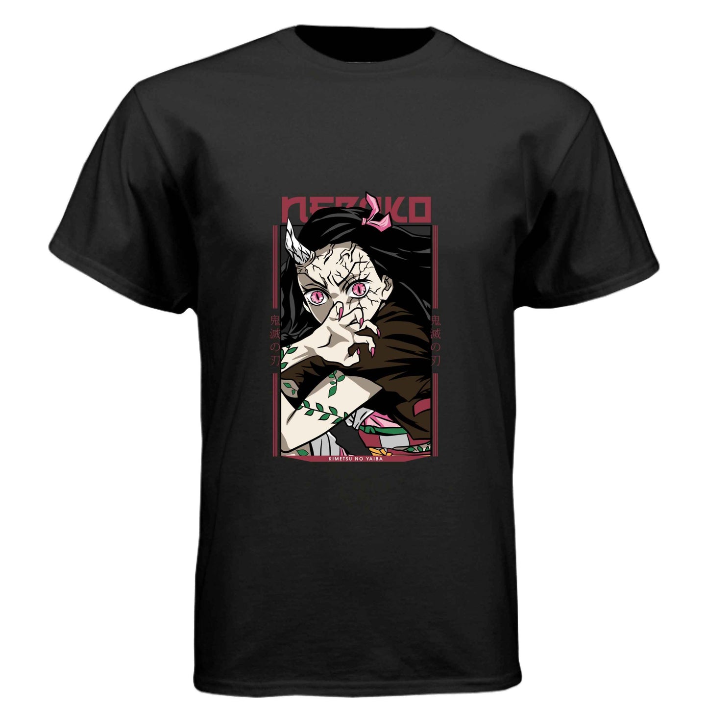 Demon Slayer Nezuko Kamado T-Shirt - Awakened Demon Form Vine Pattern Design | Premium Unisex Triblend Tee