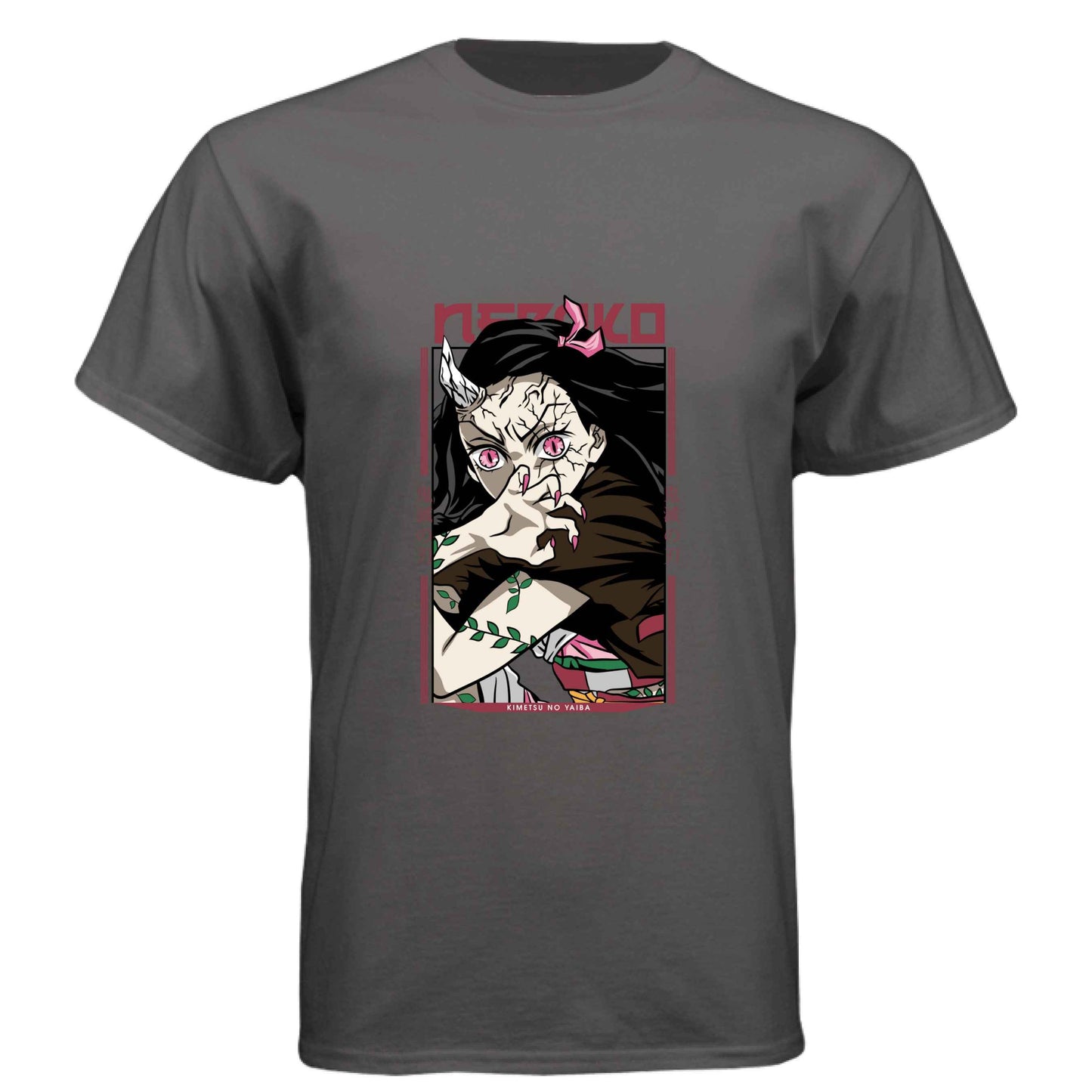 Demon Slayer Nezuko Kamado T-Shirt - Awakened Demon Form Vine Pattern Design | Premium Unisex Triblend Tee
