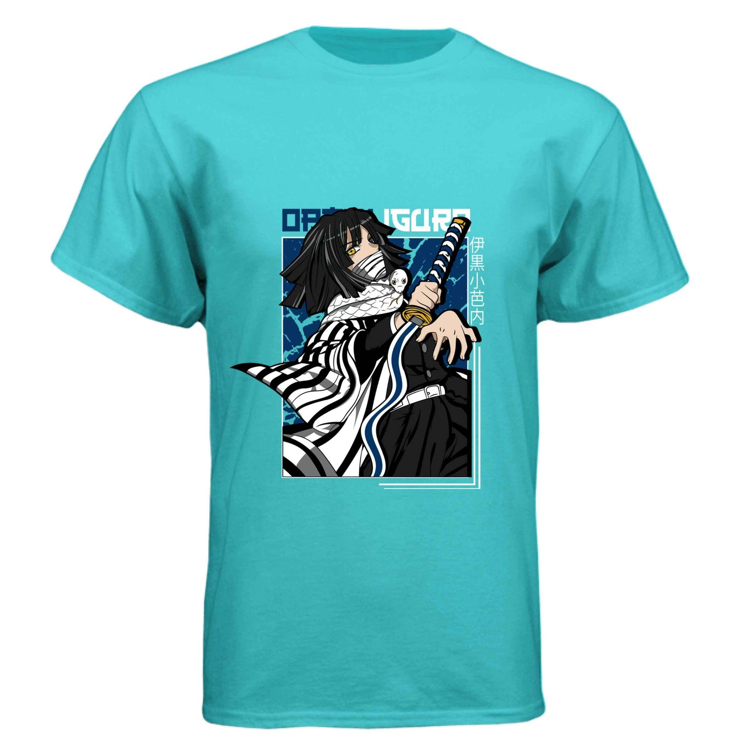 Demon Slayer Obanai Iguro T-Shirt - Serpent Hashira Portrait Design | Premium Unisex Triblend Tee