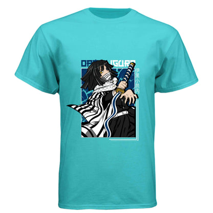 Demon Slayer Obanai Iguro T-Shirt - Serpent Hashira Portrait Design | Premium Unisex Triblend Tee