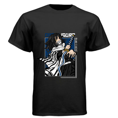 Demon Slayer Obanai Iguro T-Shirt - Serpent Hashira Portrait Design | Premium Unisex Triblend Tee