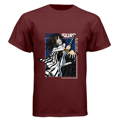 Demon Slayer Obanai Iguro T-Shirt - Serpent Hashira Portrait Design | Premium Unisex Triblend Tee