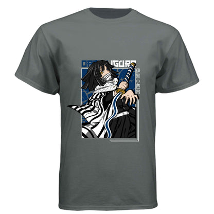 Demon Slayer Obanai Iguro T-Shirt - Serpent Hashira Portrait Design | Premium Unisex Triblend Tee