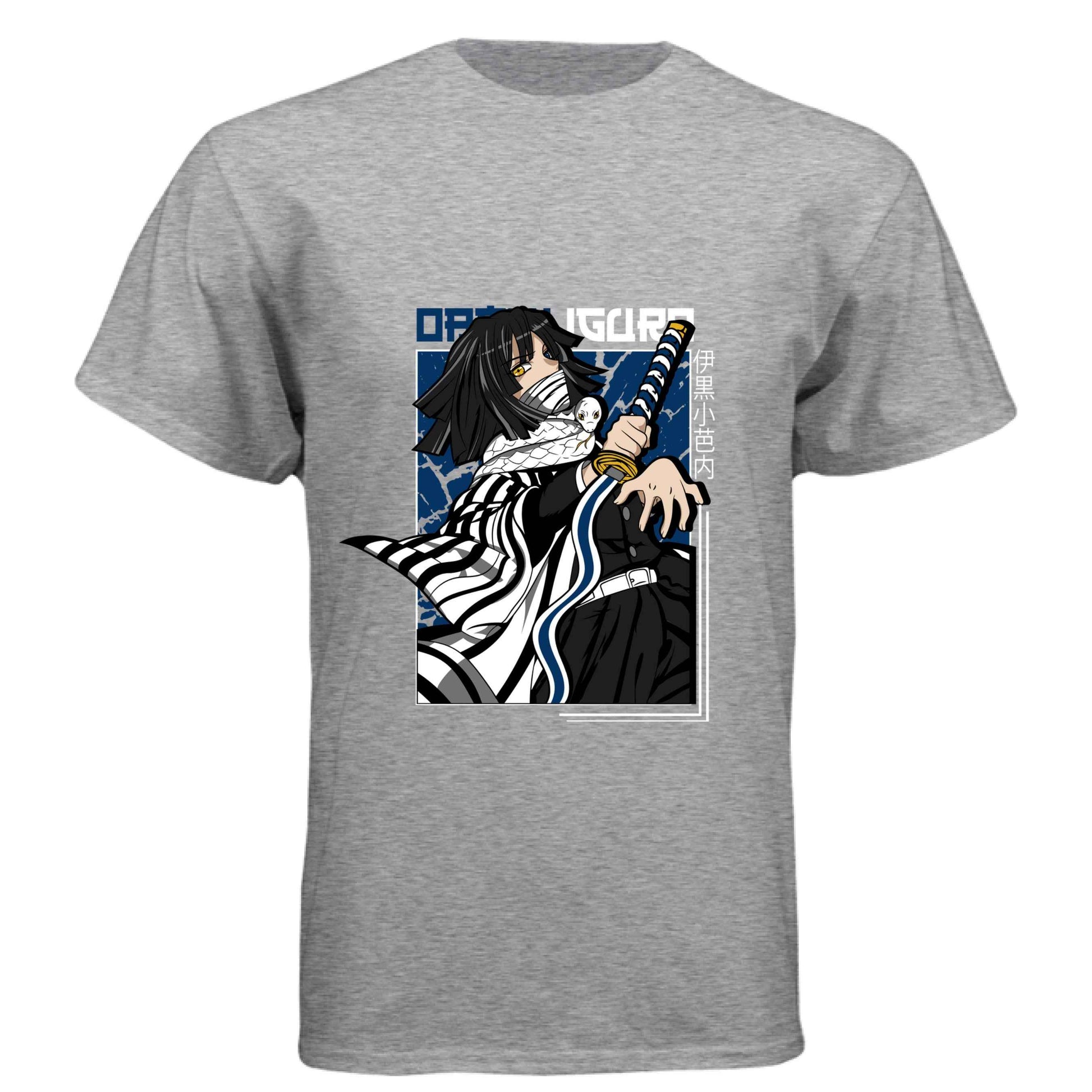 Demon Slayer Obanai Iguro T-Shirt - Serpent Hashira Portrait Design | Premium Unisex Triblend Tee