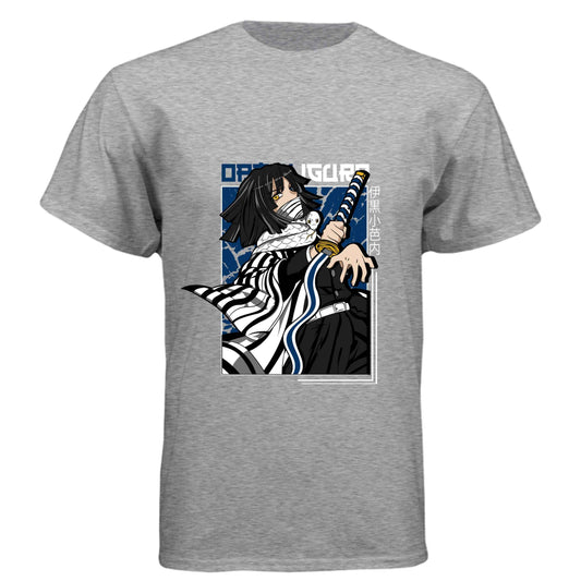 Demon Slayer Obanai Iguro T-Shirt - Serpent Hashira Portrait Design | Premium Unisex Triblend Tee