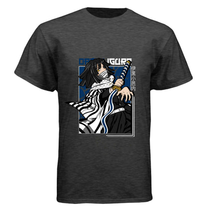 Demon Slayer Obanai Iguro T-Shirt - Serpent Hashira Portrait Design | Premium Unisex Triblend Tee