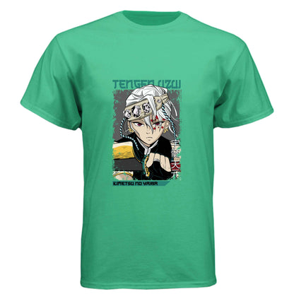 Demon Slayer Tengen Uzui T-Shirt - Chibi Sound Hashira Design | Premium Unisex Triblend Tee