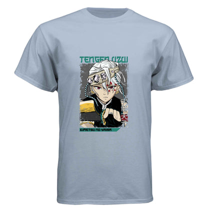 Demon Slayer Tengen Uzui T-Shirt - Chibi Sound Hashira Design | Premium Unisex Triblend Tee